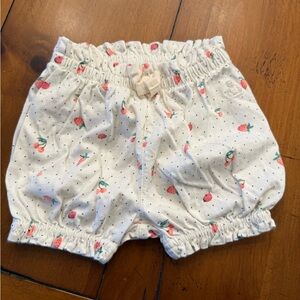 GAP Cream Baby Shorts with Fruit Print